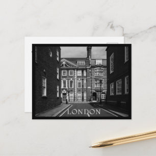 London City Zwart en Wit Aangepaste Tekst Briefkaart