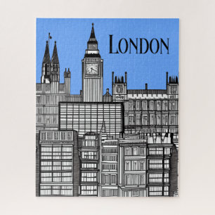 London Cityscape Black en White Legpuzzel
