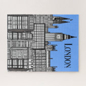 London Cityscape Black en White Legpuzzel (Horizontaal)
