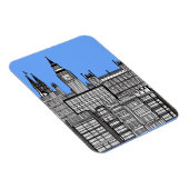 London Cityscape Black en White Magneet (Rechterzijde)
