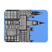 London Cityscape Black en White Magneet (Horizontaal)