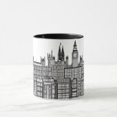 London Cityscape Black en White Mok (Midden)