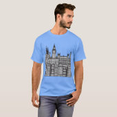London Cityscape Black en White T-Shirt (Voorkant volledig)