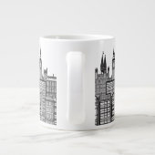 London Cityscape in Black en White Grote Koffiekop (Achterkant)