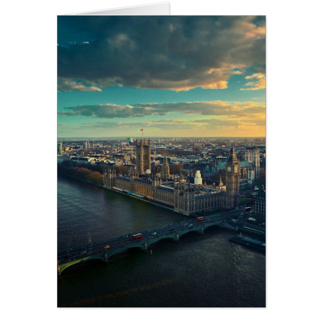 London Cityscape met Sunset (Voorkant)
