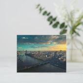 London Cityscape met Sunset Briefkaart (Staand voorkant)