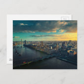 London Cityscape met Sunset Briefkaart (Voorkant / Achterkant)