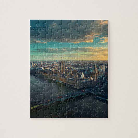 London Cityscape met Sunset Legpuzzel (Verticaal)