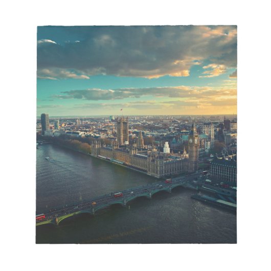 London Cityscape met Sunset Notitieblok (Voorkant)