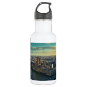 London Cityscape met Sunset Waterfles (Voorkant)