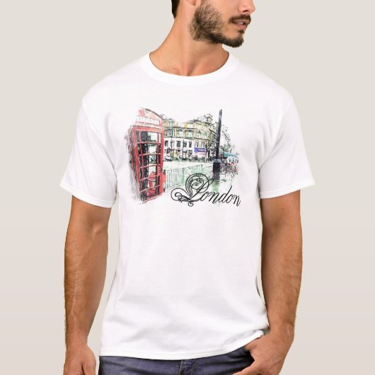 London Colored Sketch T-shirt (Voorkant)