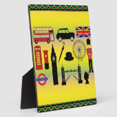 London Custom Plaque - 8x10 met Easel Fotoplaat (Zijkant)