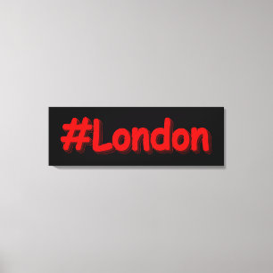 "#London" Cute Design. Bestel nu Canvas Afdruk