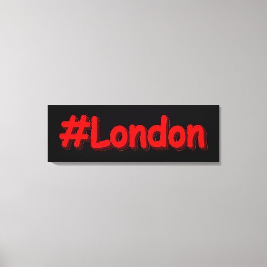 "#London" Cute Design. Bestel nu Canvas Afdruk (Voorkant)