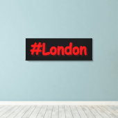 "#London" Cute Design. Bestel nu Canvas Afdruk (Insitu (Houten vloer))