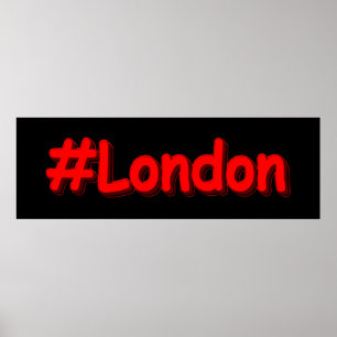 "#London" Cute Design. Bestel nu Poster