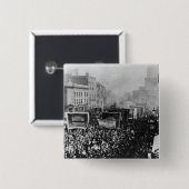 London Dock Strike, 1889 Vierkante Button 5,1 Cm (Voorkant /achterkant)