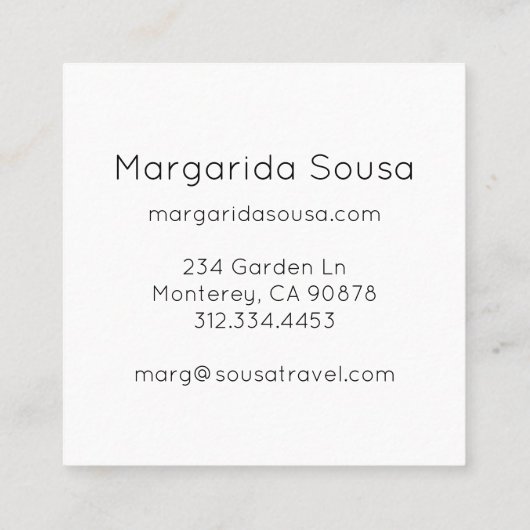 London Domes City England Fototoerisme Vierkante Visitekaartje (Achterkant)