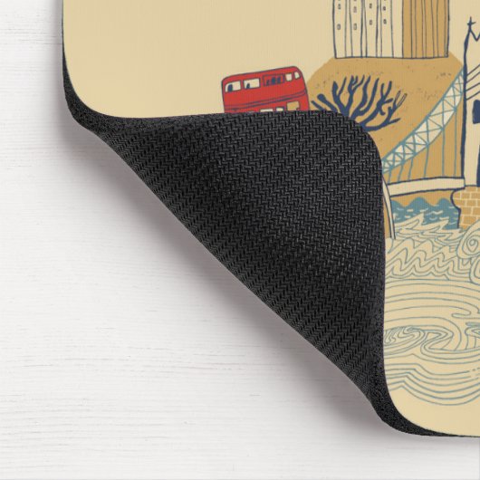 London Doodle Scene Muismat (Hoek)