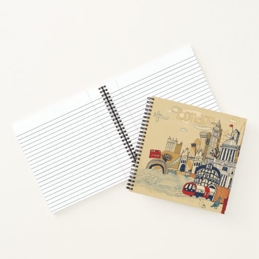 London Doodle Scene Notitieboek (Binnen)
