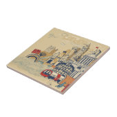 London Doodle Scene Tegeltje (Zijkant)