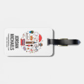 London Doodles Bagagelabel (Achterkant horizontaal)