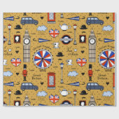 London Doodles Cadeaupapier (Vlak)