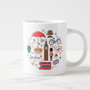 London Doodles Grote Koffiekop
