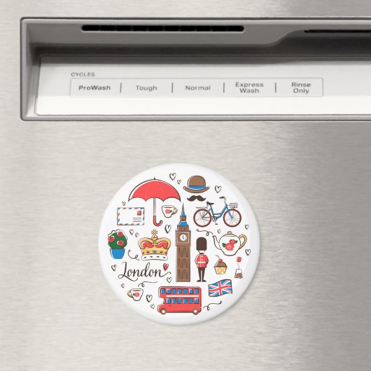London Doodles Magneet (Insitu (Vaatwasser))