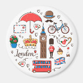 London Doodles Magneet (Voorkant)
