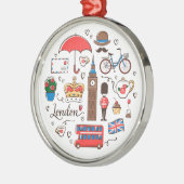 London Doodles Metalen Ornament (Links)