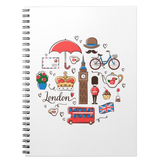 London Doodles Notitieboek (Voorkant)