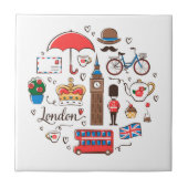 London Doodles Tegeltje (Voorkant)