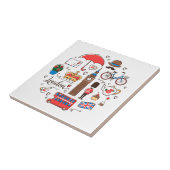 London Doodles Tegeltje (Zijkant)