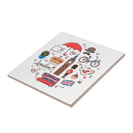 London Doodles Tegeltje (Zijkant)