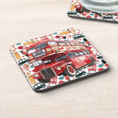 London Double Deck Bus Bier Onderzetter (Linkerzijde)