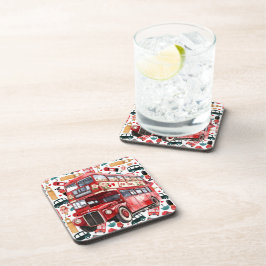 London Double Deck Bus Bier Onderzetter