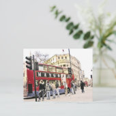London Double Decker Bus Briefkaart (Staand voorkant)