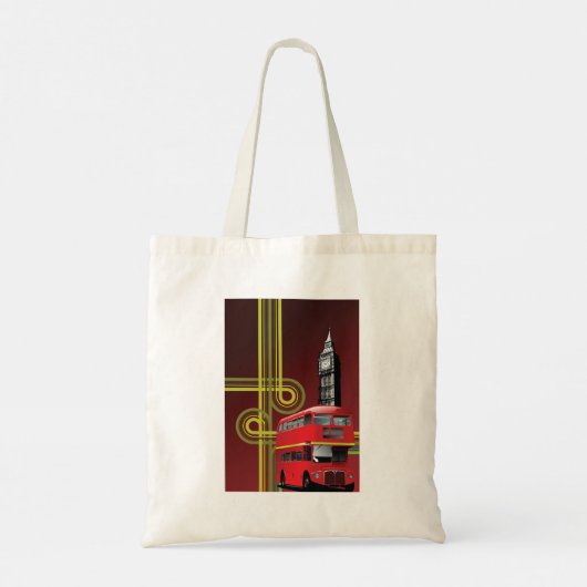 London Double Decker Bus Canvas tas (Achterkant)