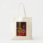 London Double Decker Bus Canvas tas (Voorkant)
