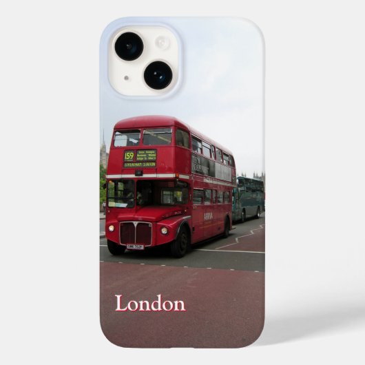 London Double-decker Bus Gepersonaliseerd Case-Mate iPhone Case (Achterkant)