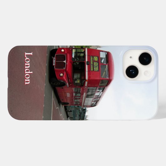 London Double-decker Bus Gepersonaliseerd Case-Mate iPhone Case (Achterkant (horizontaal))