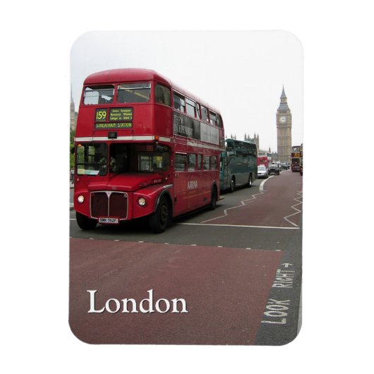 London Double-decker Bus Gepersonaliseerd Magneet (Verticaal)