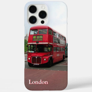 London Double-decker Bus met naam iPhone 16 Pro Max Hoesje