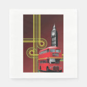 London Double Decker Bus Napkins Servet (Voorkant)