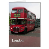London Double-decker Bus Note Kaart (Voorkant)