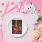 London Double Decker Bus Paper Plates Papieren Bordje (Feest)
