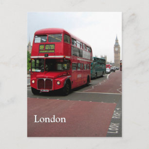 London Double-decker Bus Personalized Briefkaart