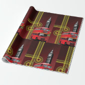 London Double Decker Bus Wrapping Paper Cadeaupapier (Uitgerold)