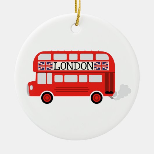London Double Decker Keramisch Ornament (Voorkant)